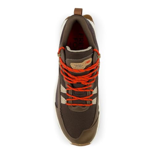 Men's New Balance Fresh Foam X Hierro Mid GTX v1 Trail Shoes in Dark Mushroom/Black Coffee/Neo Flame alternate view 5