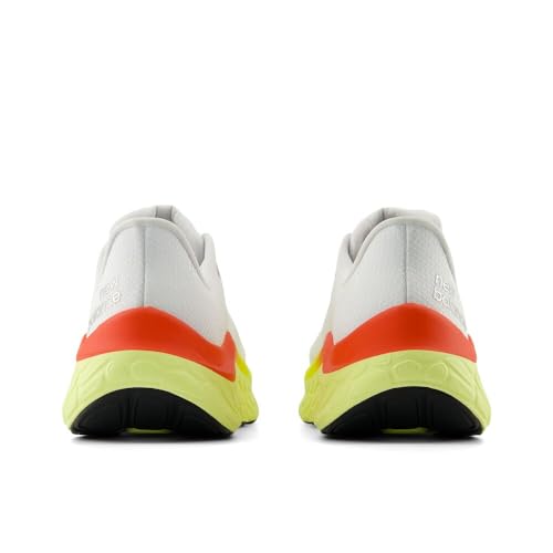 New Balance Men's Fresh Foam X Kaiha Road V1 Running Shoe, White/Black/Neo Flame, 12