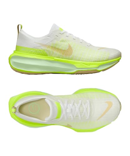 Nike Invincible 3 Men's Road Running Shoes (DR2615-104, White/Volt/Sail/Team Gold) Size 11.5