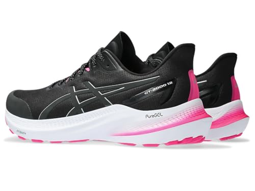 ASICS Men's GT-2000 12 Shoes, 12, Black/Pure Silver