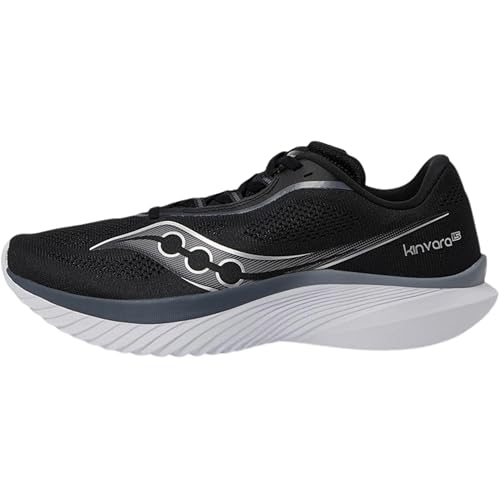 Saucony Men's Kinvara 15 Sneaker, Black/White, 11.5