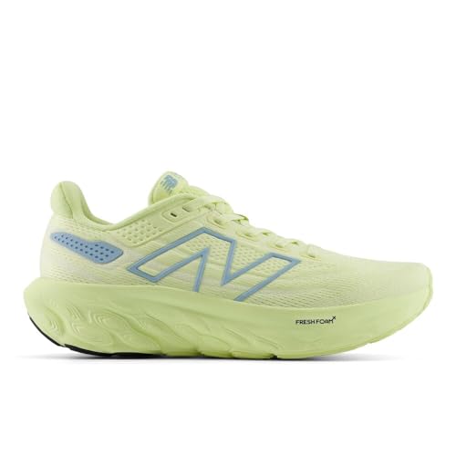 New Balance Women's Fresh Foam X 1080 V13 Running Shoe, Limelight/Chrome Blue/Silver Metalic, 13 M