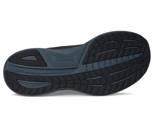 Saucony Men's Ride 18 Sneaker, Black/Shadow, 9