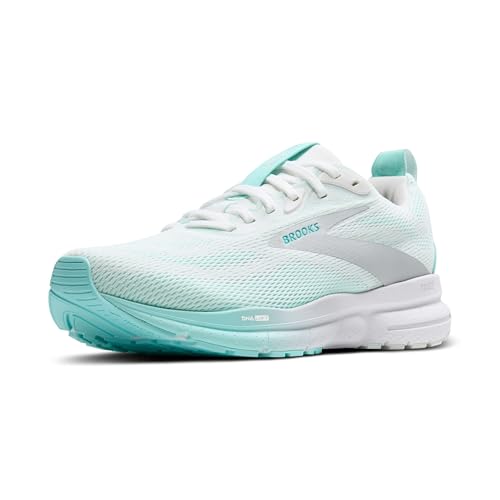 Brooks Women’s Trace 4 Neutral Running Shoe - Bright White/Limpet/Oyster - 9 Medium