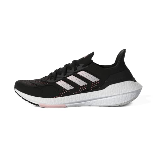 adidas Women's Ultraboost 22, Black/Clear Orange/Crystal White, 8