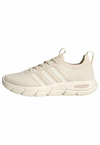 adidas Women's Cloudfoam Flex - Slounge, Wonder White/Off White/Sand Strata, 9