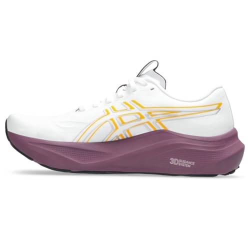ASICS Women's GT-2000 14 Running Shoes, 6, White/YAMABUKI