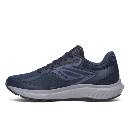 Saucony Women's Cohesion 17 Sneaker, Navy/Heather, 5.5