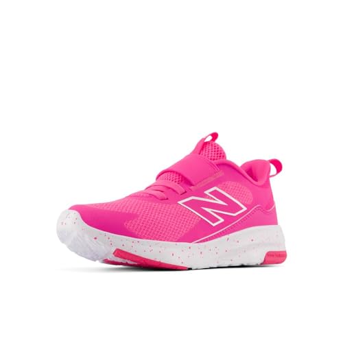 New Balance Kid's DynaSoft 468 V1 Slip-On Running Shoe, Pink Heat/Nb White, 13 Little Kid