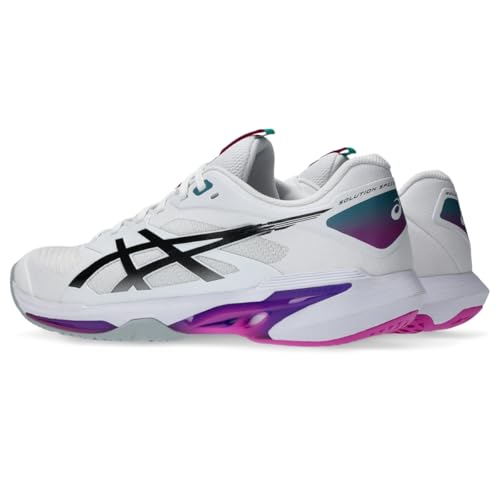ASICS Men's Solution Speed FlyteFoam 4 Tennis Shoes, 10, White/Digital Sakura