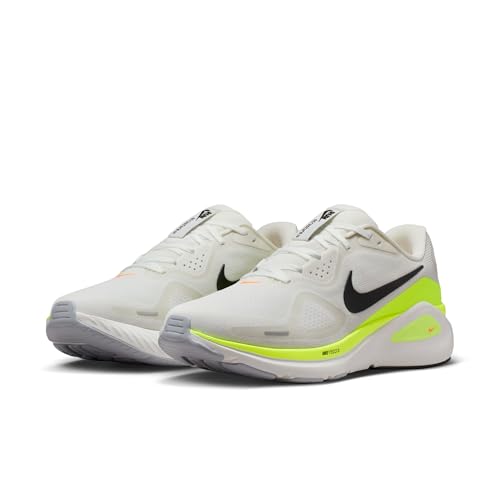 Nike Men's Structure 26 Sneaker, Summit White/Black/Volt/Total Orange, 12