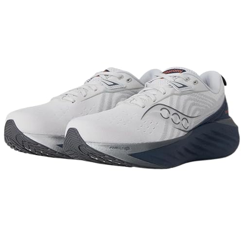 Saucony Men's Triumph 22 Sneaker, Cloud/Navy, 12.5
