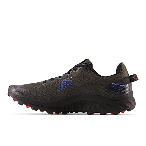 New Balance Men's FuelCell Summit Unknown V4 Trail Running Shoe, Blacktop/Neon Dragonfly, 7 M