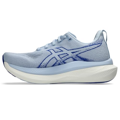 ASICS Women's GLIDERIDE MAX 2 Wide Running Shoes, 8.5, Solid AIR/Prussian Blue