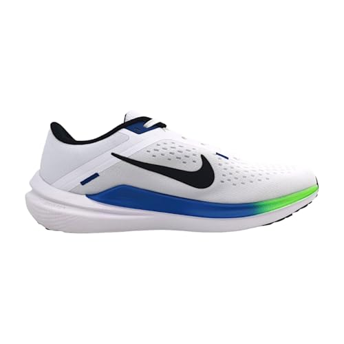 Nike Winflo 10 Men's Road Running Shoes (DV4022-103, White/Star Blue/Green Strike/Black) Size 9.5