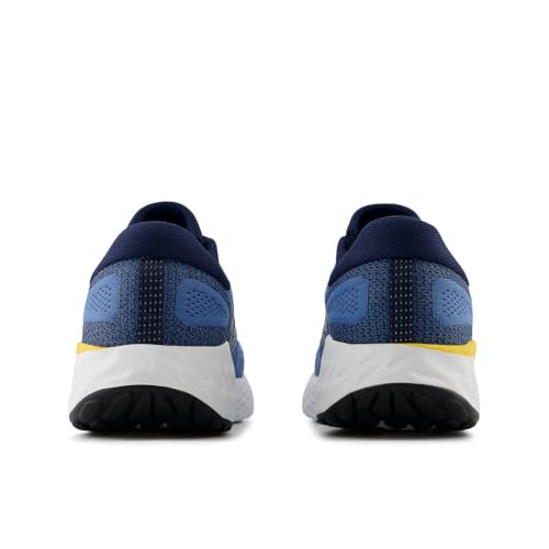 New Balance Men's Fresh Foam X EVOZ V4 Running Shoe, Sea Stone/Nb Navy/Clementine, 8 M