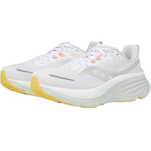 Saucony Women's Hurricane 24 Sneaker, White/Foam, 11