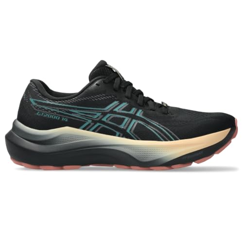 ASICS Women's GT-2000 14 Running Shoes, 5.5, Black/Misty Pine