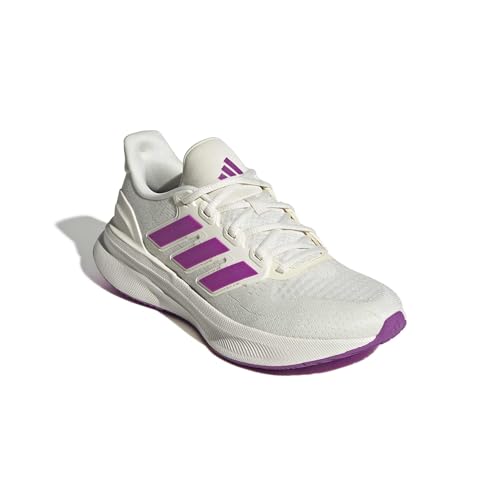 adidas Women's Ultrarun 5, Off White/Purple Burst/Black, 7.5