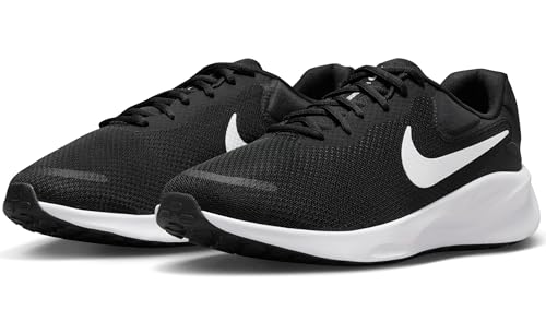 Nike Herren Revolution 7 Breit Niedrig, Black White, 10 US