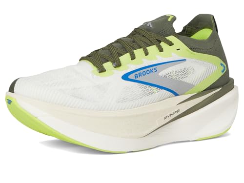 Brooks Men's Hyperion Max 3 Blanc/Acid Lime/Blue 10.5 Medium