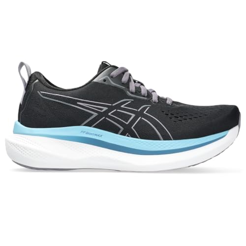 ASICS Women's GLIDERIDE MAX Running Shoe, 10, Black/Carrier Grey