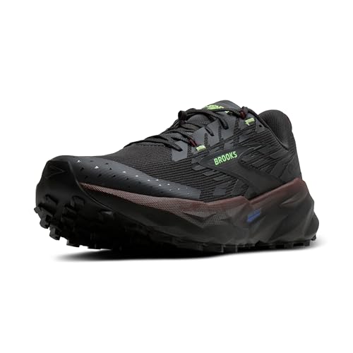 Brooks Men’s Cascadia 19 Mountain Trail Running Shoe - Phantom/Rum Raisin/Green - 11 Medium - product image