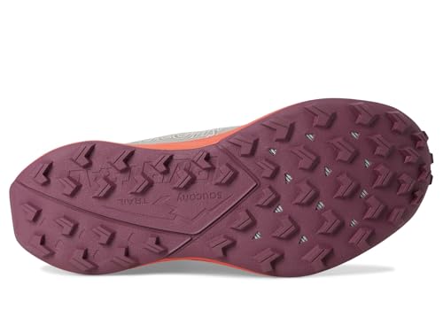 Saucony Women's Peregrine 15 Sneaker, Oat/Salmon, 8