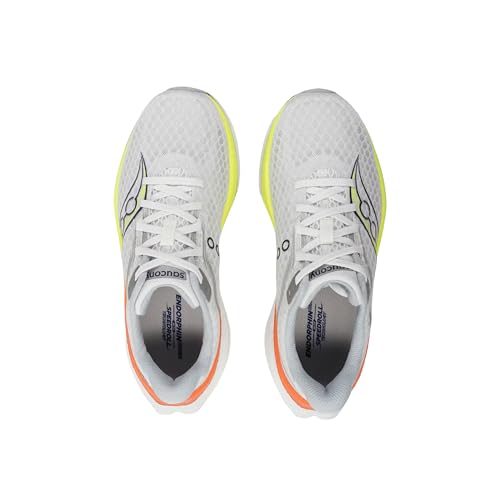 Saucony Women's Endorphin Speed 5 Trail Running Shoe, White/Citron, 8