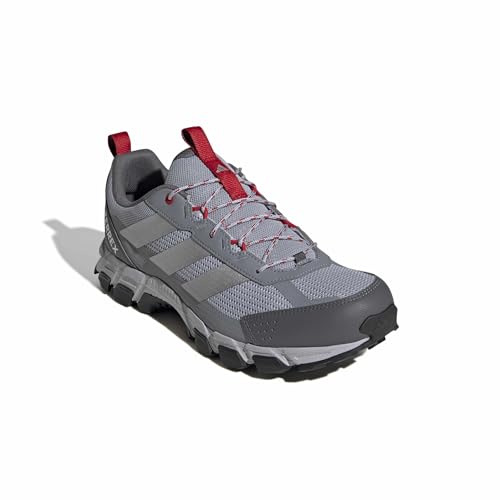 adidas Men's Terrex Rockadia Trail Running, HaloSilverSilverMetallicBetterScarlet, 10.5