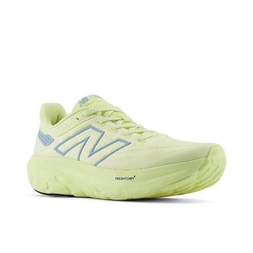 New Balance Women's Fresh Foam X 1080 V13 Running Shoe, Limelight/Chrome Blue/Silver Metalic, 13 M