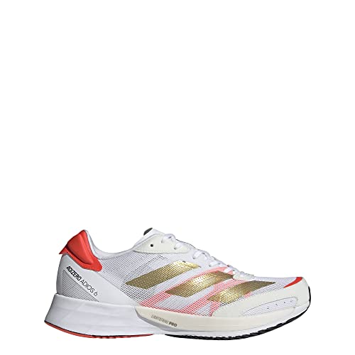 adidas Adizero Adios 6 Womens Shoes Size 5.5, Color: White/Gold/Red