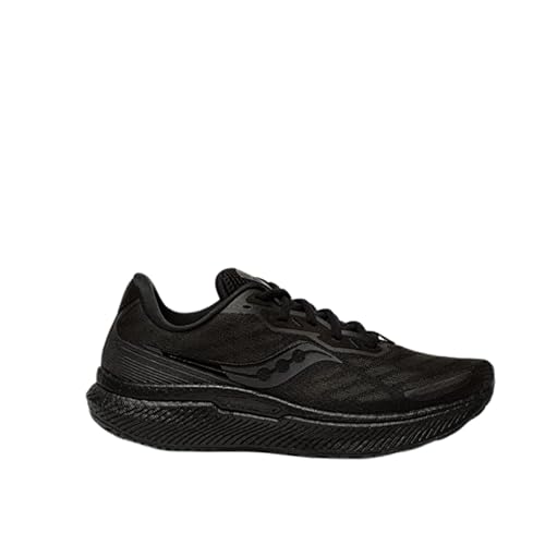 Saucony Men's Triumph 19 Sneaker, Triple Black, 6.5