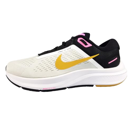 Nike Air Zoom Structure 24 Women's Trainers, White Wheat Gold Black Pink Magic, 7 US