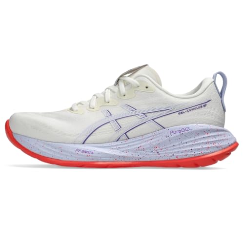 ASICS Women's Gel-Cumulus 27 Tokyo Running Shoes, 12, Cream/EDO Purple