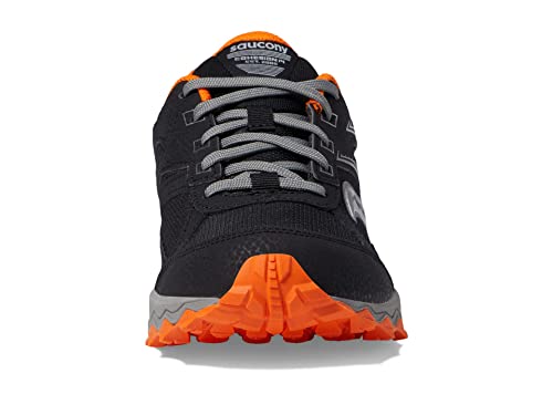 Saucony Cohesion Tr14 Lace to Toe Sneaker, Black/Orange, 1 Wide US Unisex Big_Kid