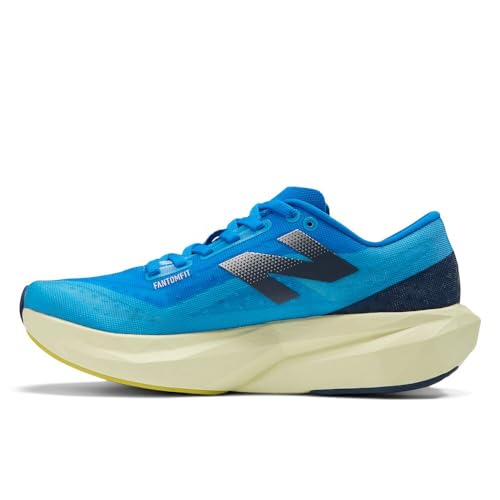 New Balance Women's FuelCell Rebel V4 Running Shoe, Spice Blue/Limelight/Blue Oasis, 5.5 M