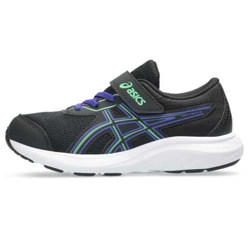 ASICS Kid's Contend 9 Pre-School Running Shoes, K13, Black/Vital Green