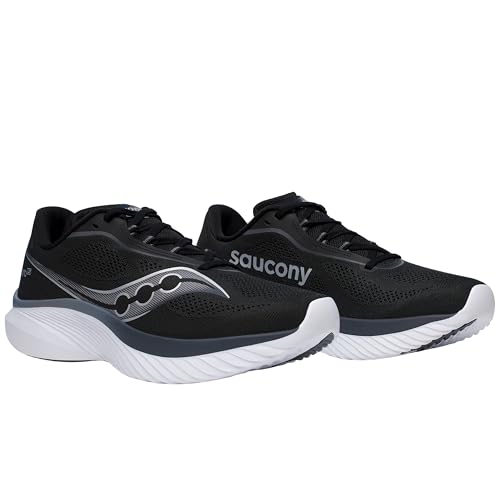 Saucony Men's Kinvara 15 Sneaker, Black/White, 11.5