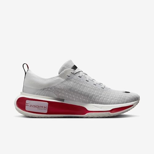 Nike Invincible 3 Men's Road Running Shoes (DR2615-102, White/Fire Red/Cement Grey/Black) Size 7.5