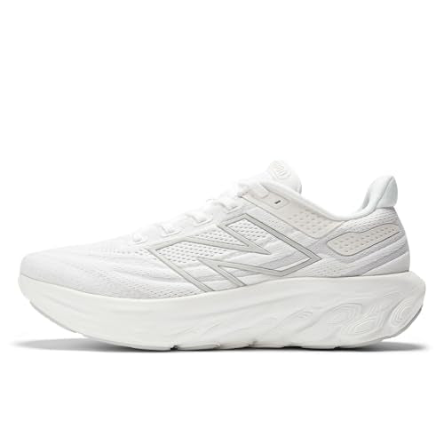 New Balance Men's Fresh Foam X 1080 V13 Running Shoe, White/Light Silver Metallic, 8 N