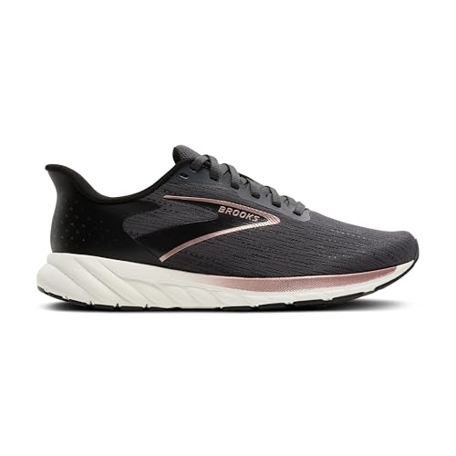 Brooks Women’s Anthem 7 Neutral Running Shoe - Black/Grey/Rose Gold - 6 Medium