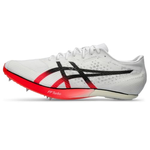 ASICS Unisex METASPEED SP Track & Field Shoe, 10.5M / 12W, White/Black