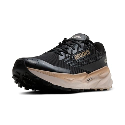 Brooks Men’s Cascadia19 GTX Waterproof Mountain Trail Running Shoe - Black/Ebony/Chateau Gray - 7.5 Medium - product image