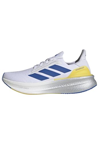 adidas Men's Ulraboost 5X, White/Blue/Yellow, 11