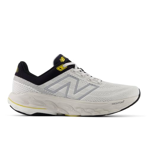 New Balance Men's Fresh Foam X 860 V14 Running Shoe, Grey Matter/Black/Ginger Lemon, 11 M