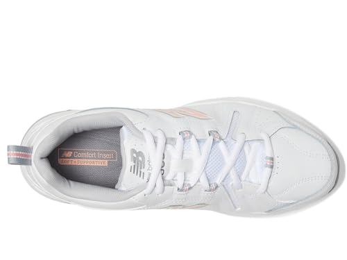 Women's New Balance 608 v5 Training Shoes in White/Pink alternate view 2