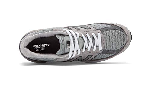 New Balance Men's Made In Us 990 V5 Sneaker, Grey/Castlerock, 7.5 M US