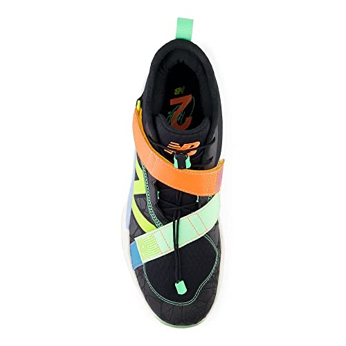 New Balance Unisex FuelCell Lindor V2 Turf Baseball Shoe,Black/Neon Dragonfly/Electric Jade,Men 11 / Women 12.5