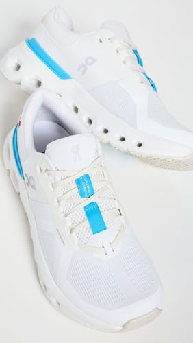 On Women's Cloudrunner 2 Sneakers, White/Horizon, 9.5 Medium US